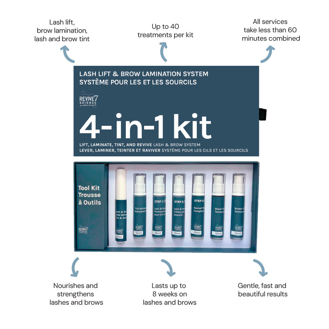 Revive7 Professional 4-in-1 Kit: Lash Lift, Brow Lamination, Tint